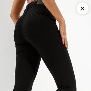 Black super high waisted jeans